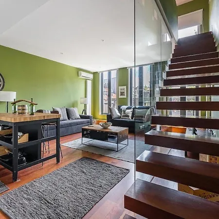 City-center With Mezzanine And Terrace Apartament Porto